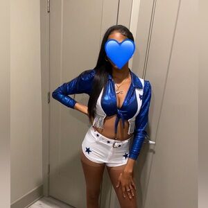 Stylish Blue and White Star Women's Set